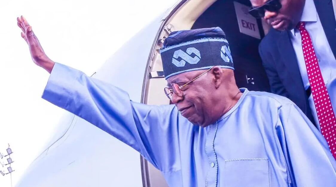 Tinubu Travels To Lagos For ECOWAS 50th Anniversary Celebration