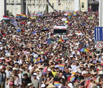 Around 100,000 march in Budapest Pride event in defiance of Hungary's ban