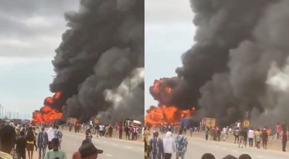 Tanker Explodes On Lagos-Ibadan Expressway