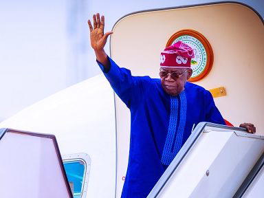 Tinubu departs Abuja for France, begin three-nation trip