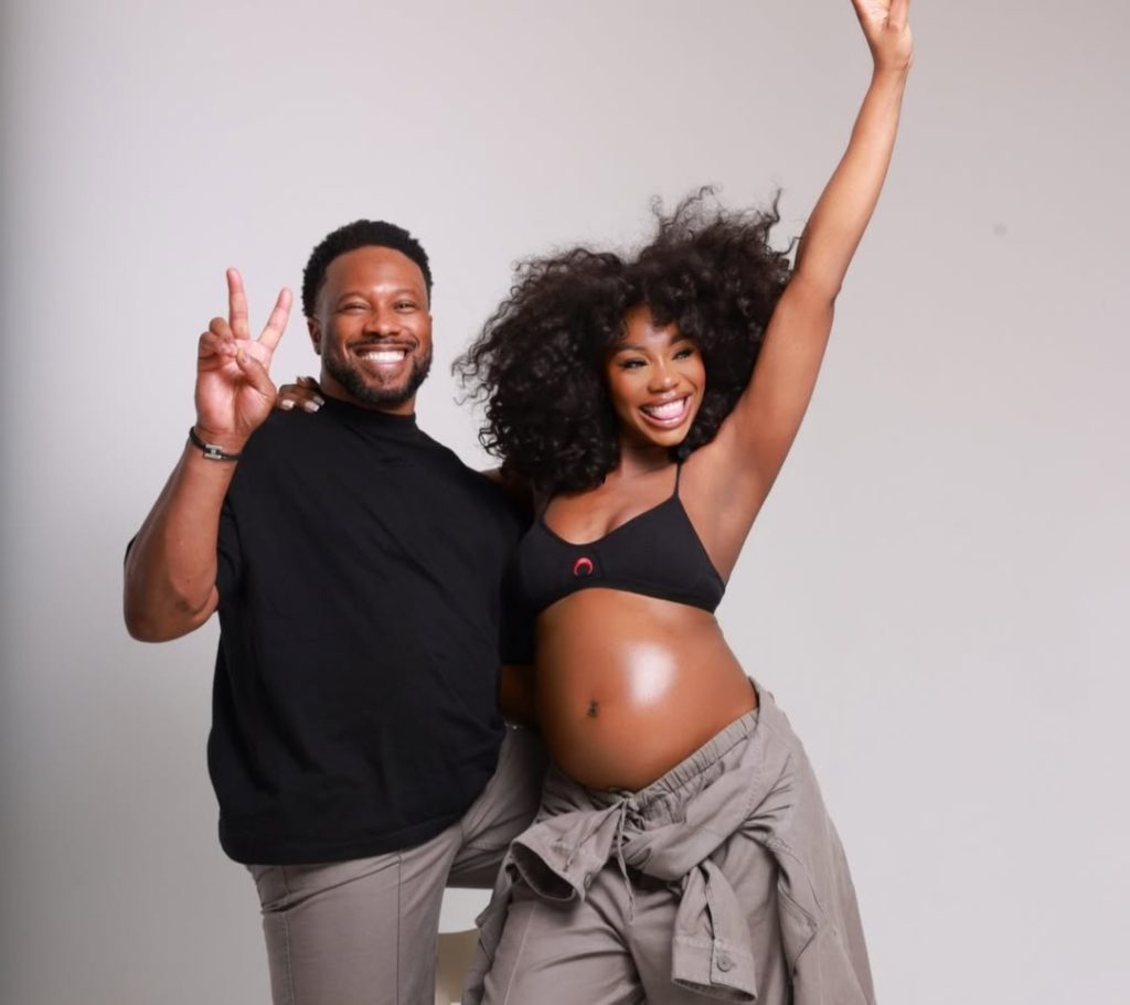 Sharon Ooja welcomes first child amid celebration