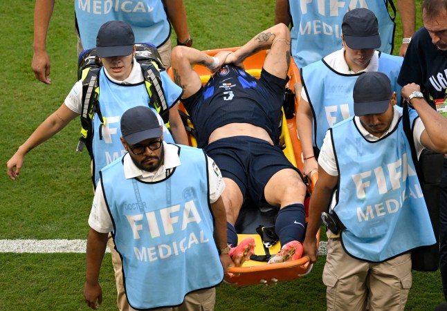 Man Utd transfer concern as World Cup star is stretchered off in tears