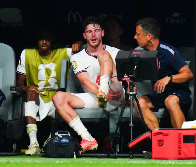 Declan Rice injury update as expert predicts if he will be fit for Mexico showdown Declan Rice injury update as expert predicts if he will be fit for Mexico showdown